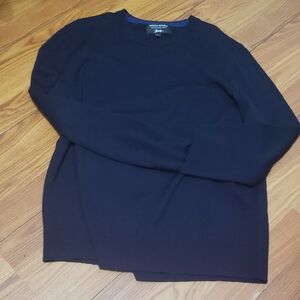 Banana Republic Italian Merino Yarn By Baruffa Men’s Navy Blue Sweater